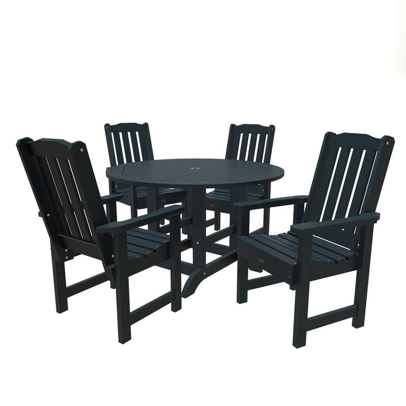Highwood Commercial Springville Five-Piece Round Dining Set - Federal Blue
