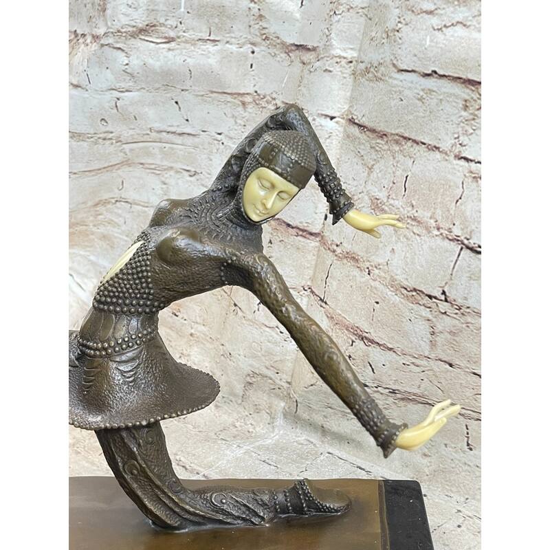 Art Deco Bronze Figurine Clara By Chiparus Statue Sculpture Home Decor Sale Deal