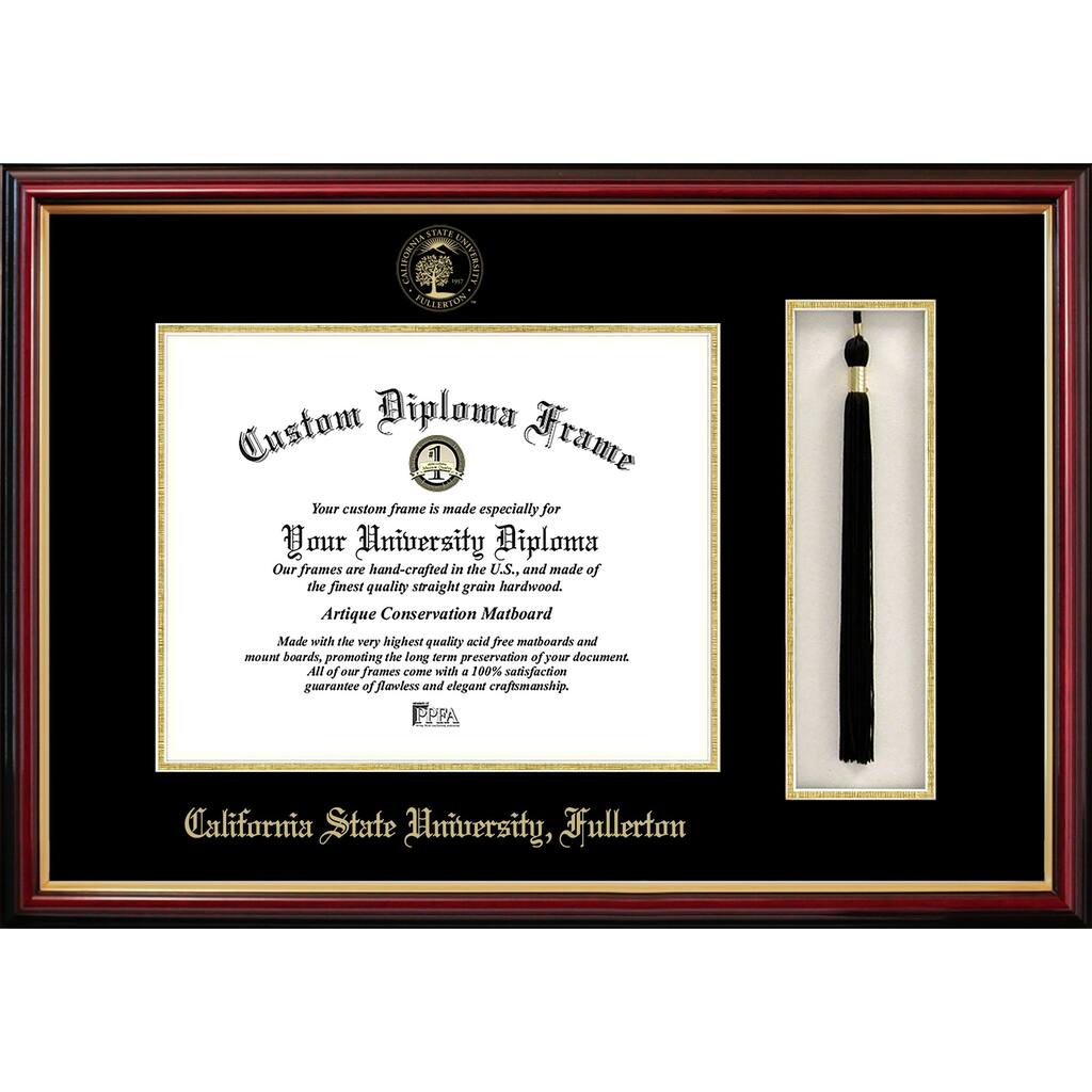 California State University, Fullerton 11w x 8.5h Tassel Box and Diploma Frame