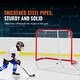 preview thumbnail 4 of 9, White-Red Steel Hockey Goal with Mesh Net and Oxford Cover