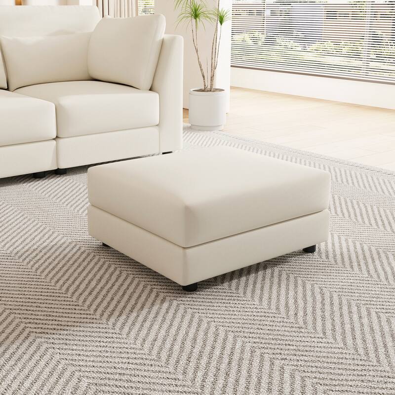 SUGIFT 5 Piece Versatile Linen Fabric Modular Sectional Sofa Set