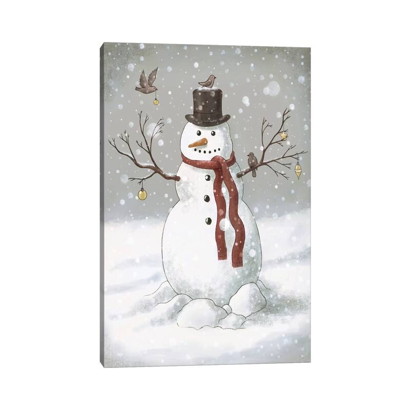 iCanvas "Christmas Snowman" by Terry Fan Canvas Print