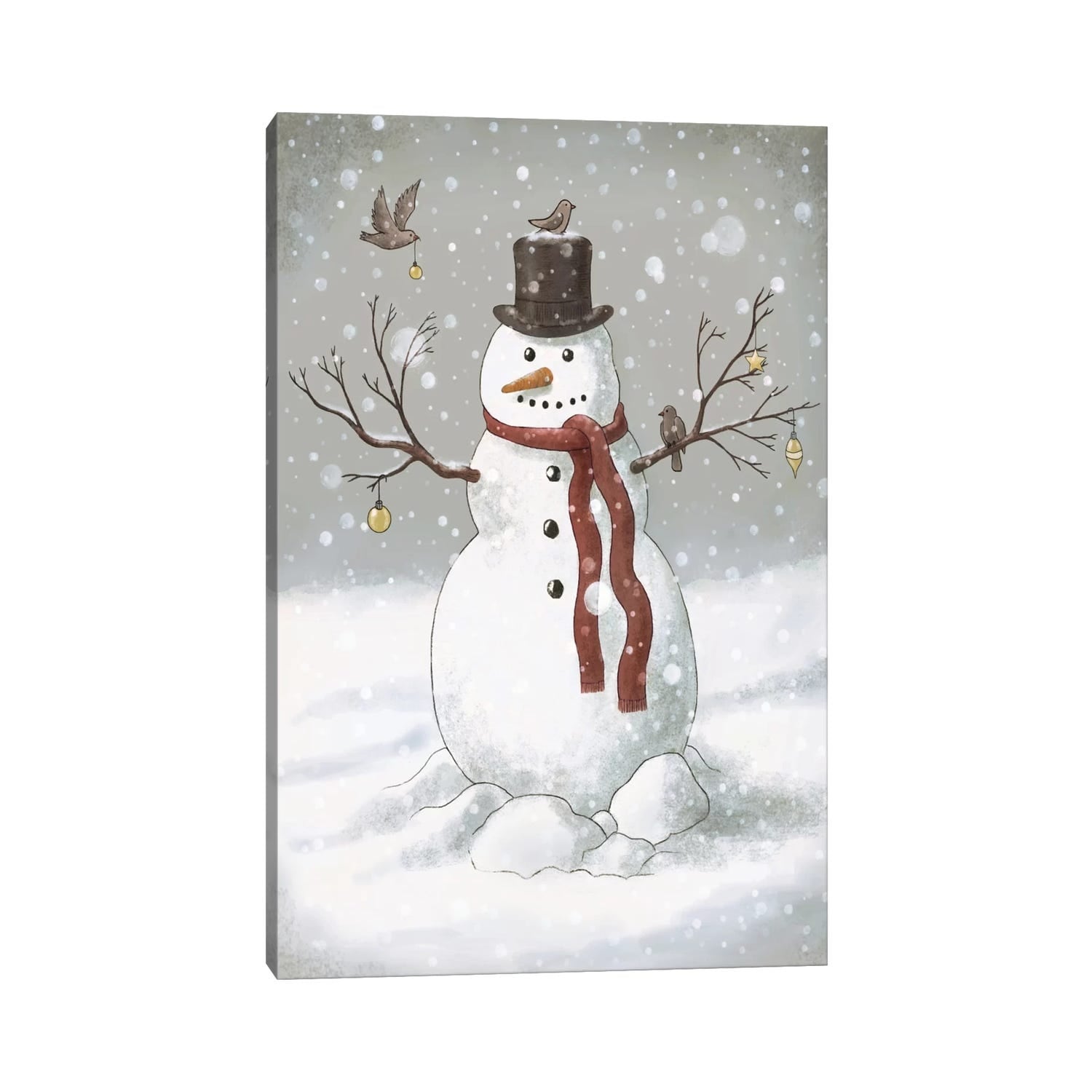 iCanvas "Christmas Snowman" by Terry Fan Canvas Print
