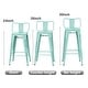 preview thumbnail 26 of 30, Metal Bar Stools Set of 4,Bar Stool with Low Back for Indoor/Outdoor Barstools