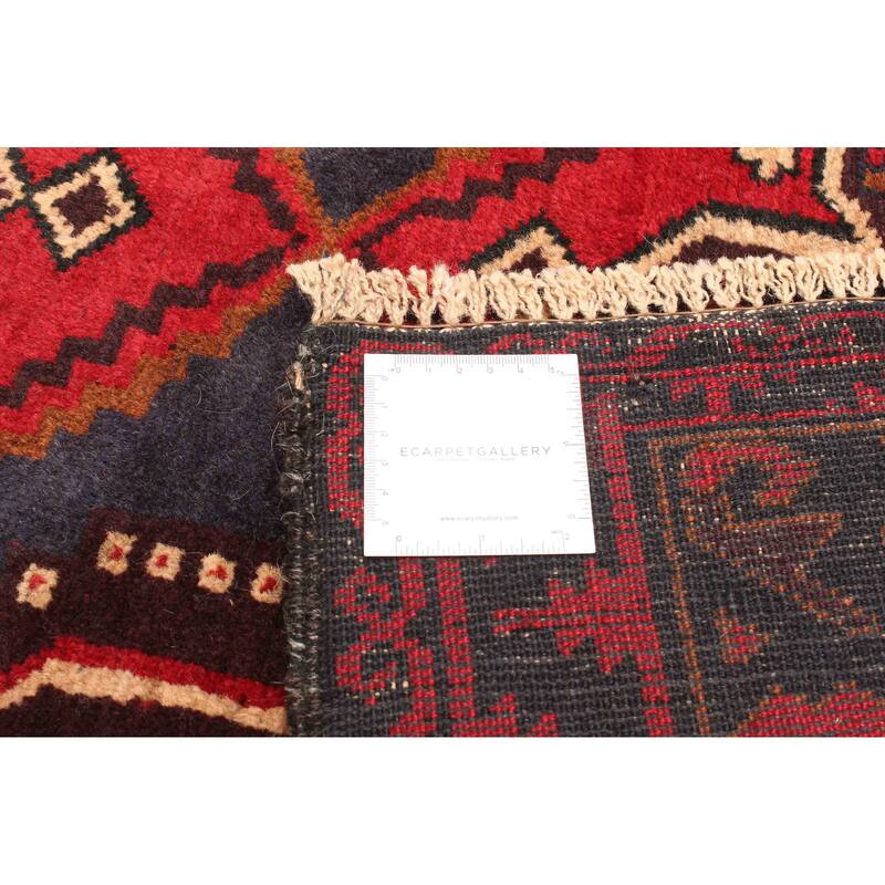 ECARPETGALLERY Hand-knotted Teimani Dark Navy Wool Rug - 3'4 x 5'7