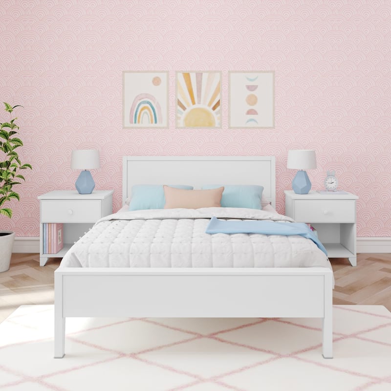 Max and Lily Full-Size Bed with Panel Headboard