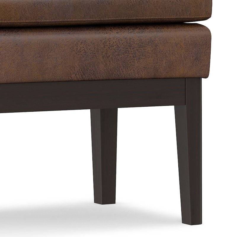 WYNDENHALL Bragg 27 inch Wide Mid Century Small Ottoman Bench