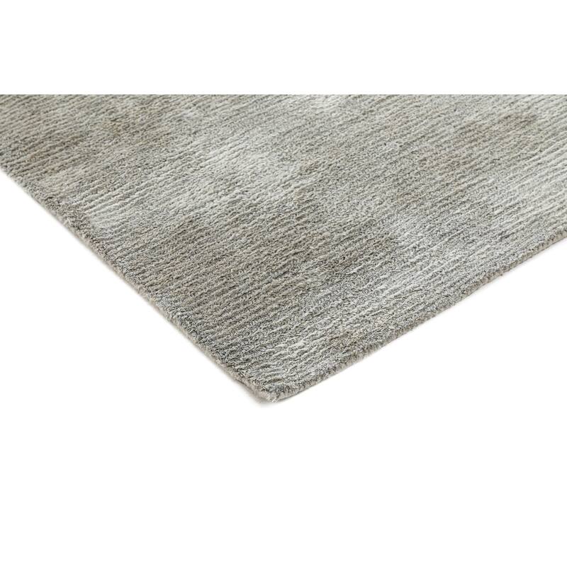 Terra by Obeetee Hue Solid Rug - Gray - 2'6" x 8'