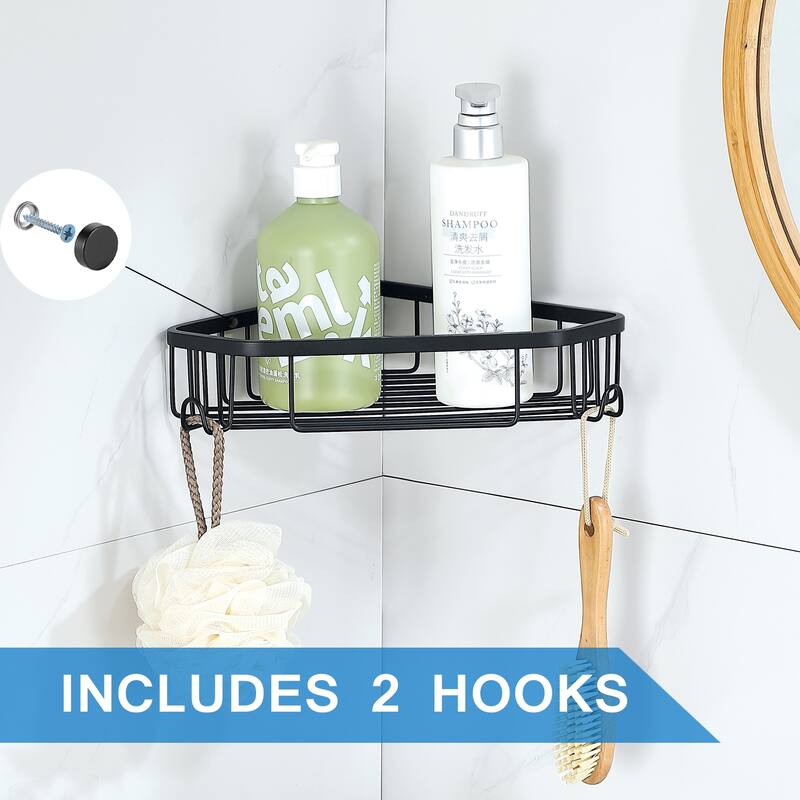 Wall Mounted Bathroom Shower Caddy Stainless Steel Shelf Basket