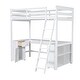 preview thumbnail 14 of 32, Minimalist Modern Style Twin Size Loft Bed with Sloping Ladder,U-shaped Desk and Storage Shelves Under-Bed,Sturdy Wood Frame