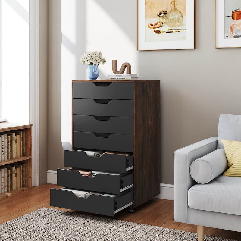 Costway 7-Drawer Chest Mobile File Cabinet Vertical Filing Organizer - See Details