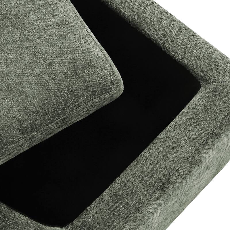 Barrel Accent Chair With Storage Ottoman,Modern Living Room Barrel Chair,Chenille Reading Chair With Ottoman For Living Room