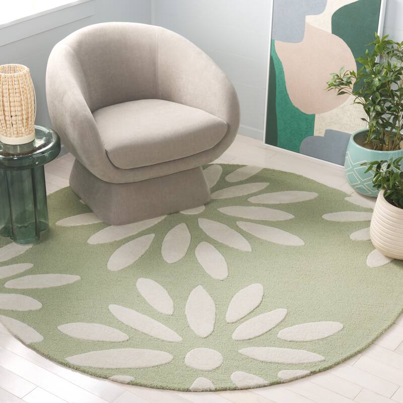SAFAVIEH Handmade SAFAVIEH Kids Fleurette & Tween Wool Rug