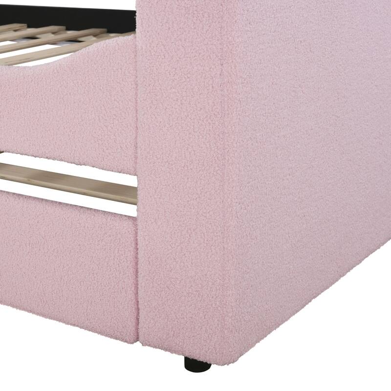 Sofa bed with storage arms, trundle bed and Bluetooth stereo