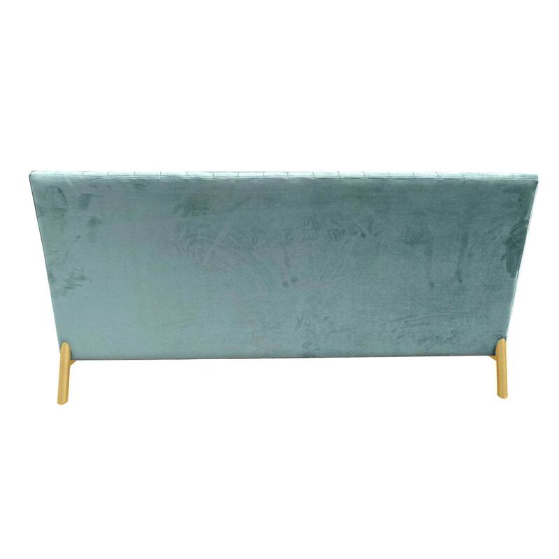 Divani Casa Mosko Modern Light Green & Gold Fabric Sofa