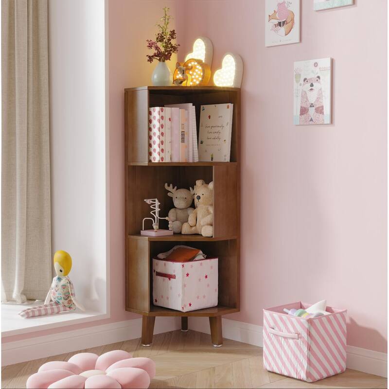 Kids Bookshelf, Premium Corner Bookshelf, Children Book Rack, Bookcase - 22" x 13.8" x 45.3"