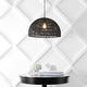 preview thumbnail 25 of 29, Jigu 1-Light Bohemian Modern Woven Rattan/Iron LED Pendant, by JONATHAN Y