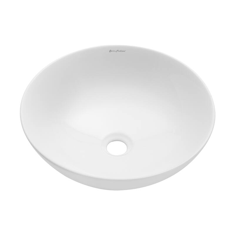 Chaux 16 Ceramic Sink In Shiny White - 15.65" x 15.65" 5.3"
