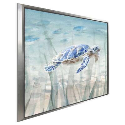"Undersea Turtle" Print on Floating Canvas