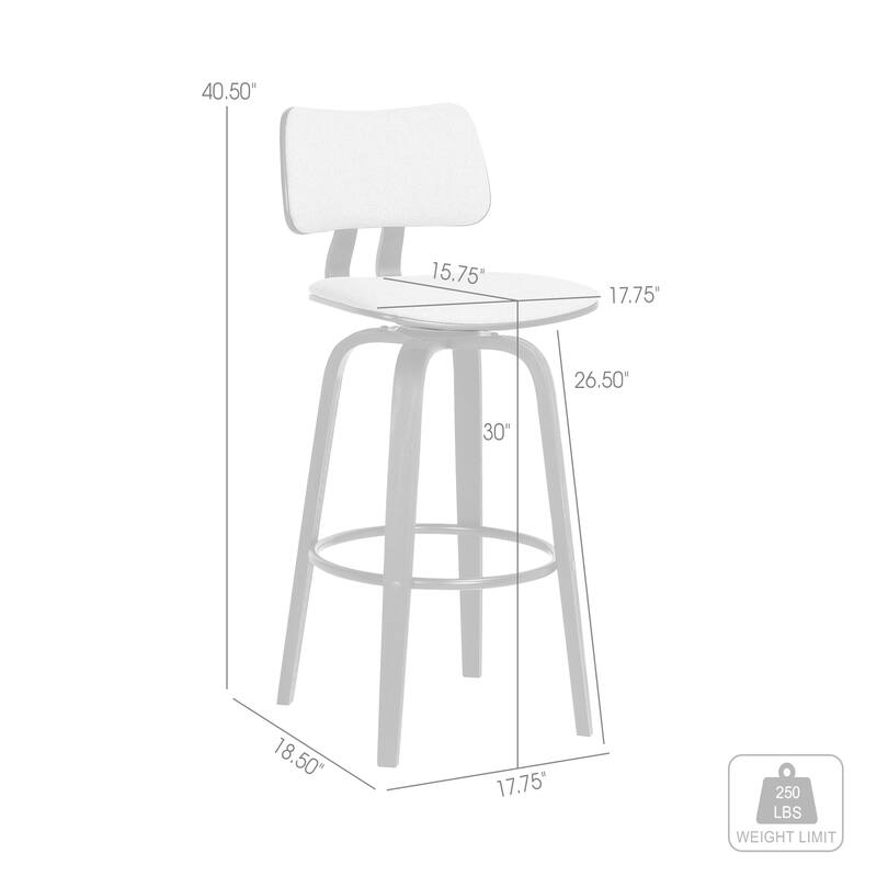 Pico Upholstered Swivel Bar/Counter Stool