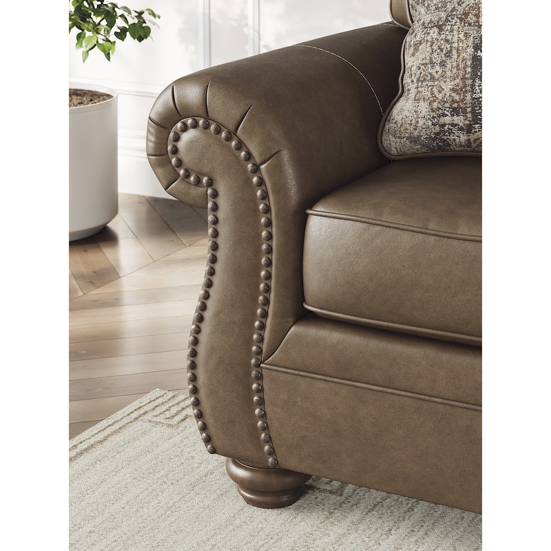 Signature Design by Ashley Chatterton Brown Sofa - 92"W x 38"D x 39"H