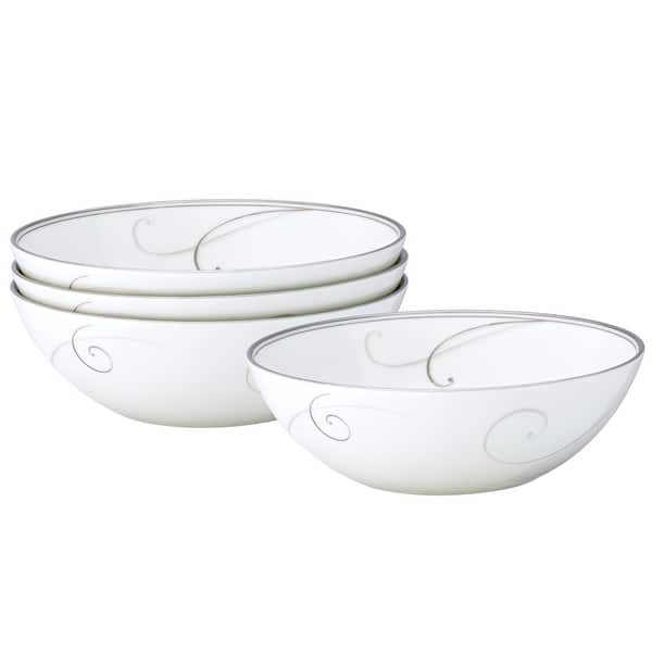 slide 2 of 3, Noritake Platinum Wave Set Of 4 Cereal Bowls, 7-3/4", 36 Oz.