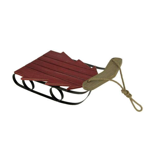 Shop Wooden Tree Shaped Decorative Old Fashioned Sled 6 X 20 X
