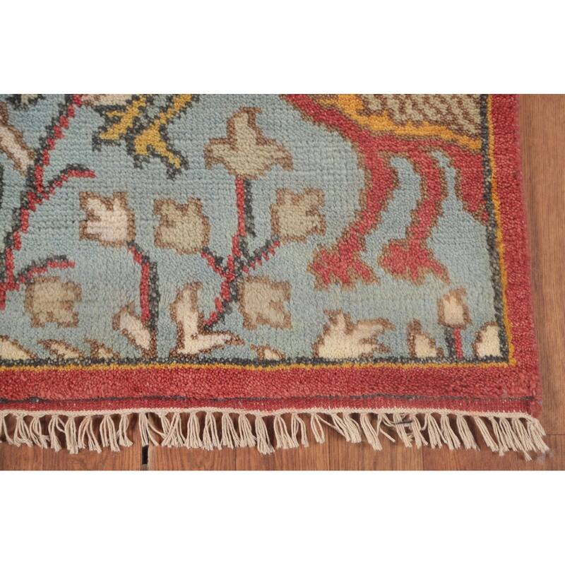 Animal Pictorial Ziegler Runner Rug Hand-Knotted Wool Carpet - 2'7"x 8'0"