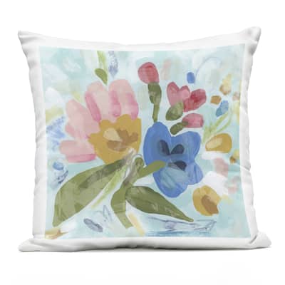 Stupell Stylish Pop Flowers Printed Outdoor Throw Pillow Design by June Erica Vess