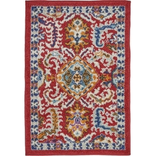 Red Multicolor Rug Red and Multicolor Decorative Rug - Bed Bath & Beyond - 34046706