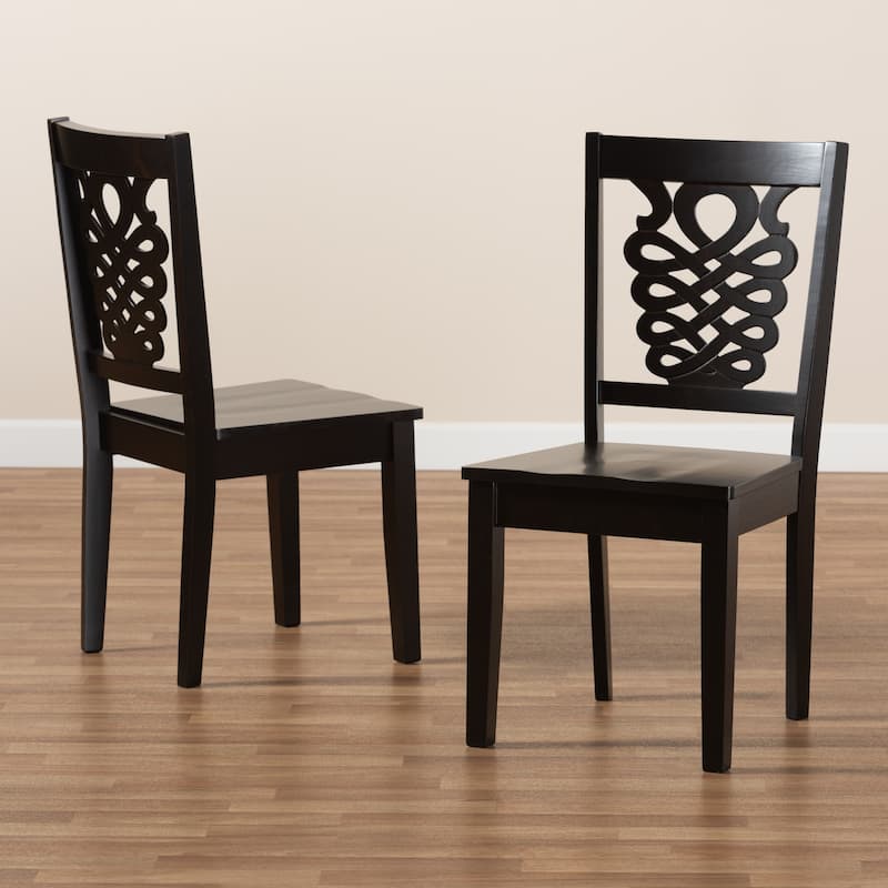 Gervais Modern and Contemporary Transitional 2-Piece Dining Chair Set