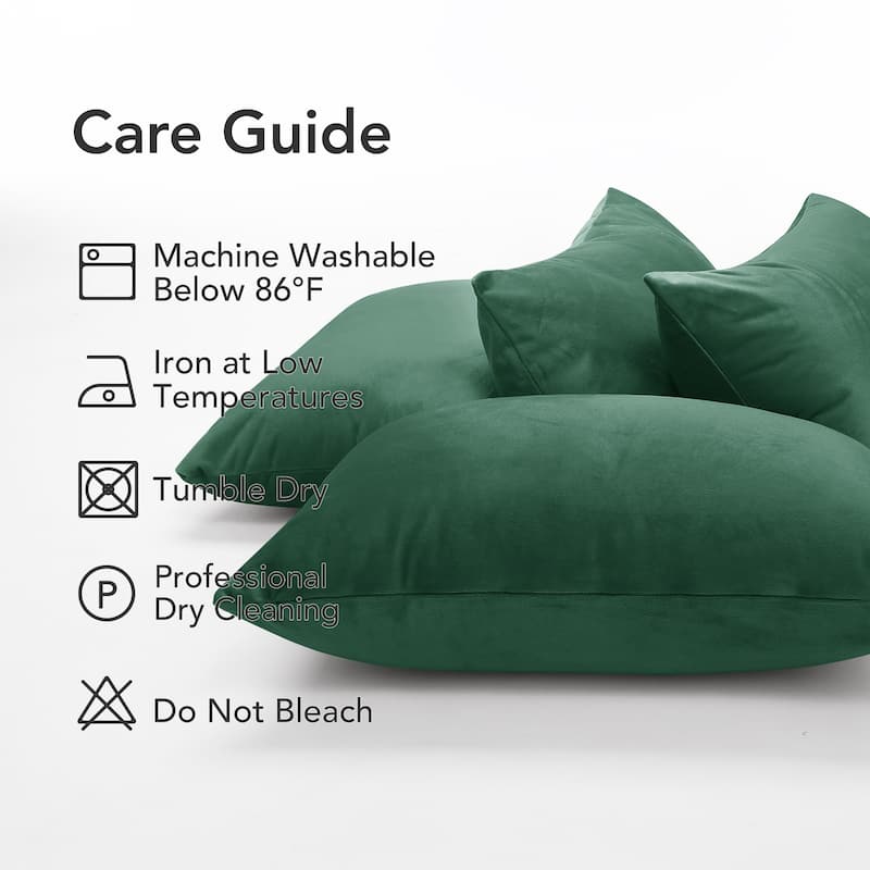 Deconovo Velvet Throw Pillow Covers 4 PCS (Cover Only)