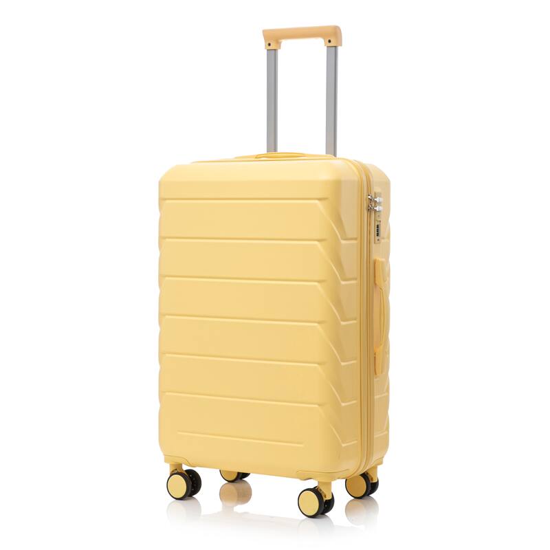 28 Inch Large Checked Luggage, Scratch Resistant Surface Four Multi-Directional Wheels, With Combination Lock and Side Hooks