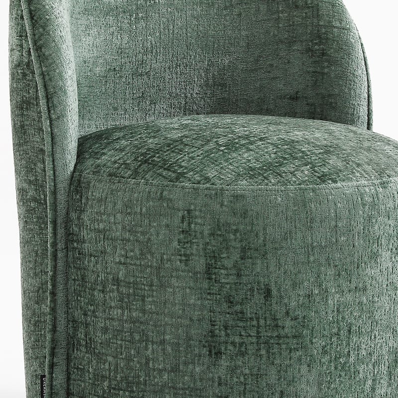 Modern Armless 360-Degree Swivel Dining Chair Barrel Chair