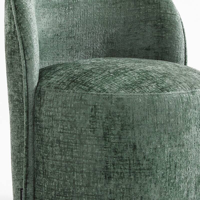 UIXE Modern Upholstered Swivel Armless Side Dining Chairs