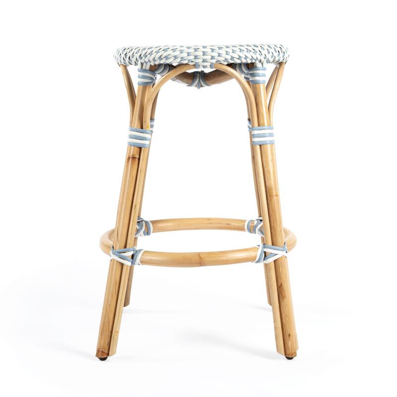 Tobias 24" Rattan Round Counter Stool