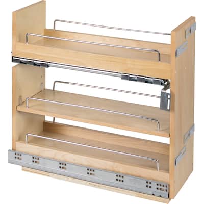Hardware Resources 8" Wide Base Cabinet Pull Out Filler with Soft