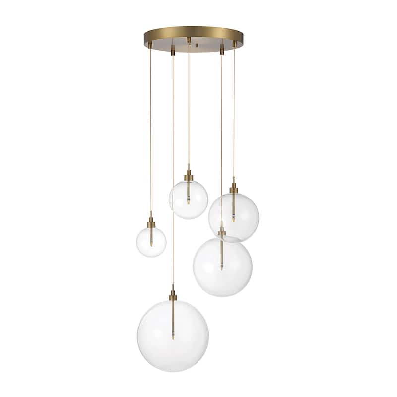 Meridian M10099 5 Light 28" Wide LED Multi Light Pendant