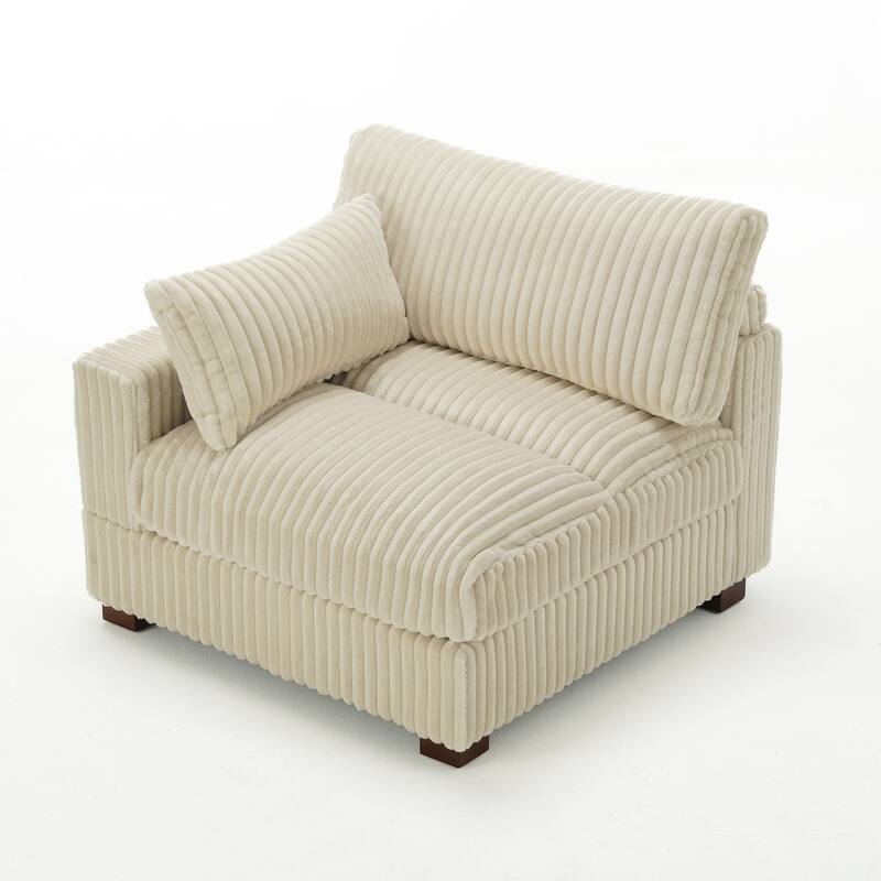 Plush Cloud Couch Modular Sectional Sofa with Ottoman