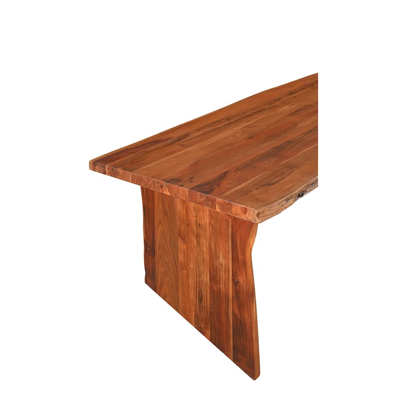 HomeRoots 60" Brown Solid Wood Live Edge Dining Bench - 60 in. x 18 in. x 15 in.