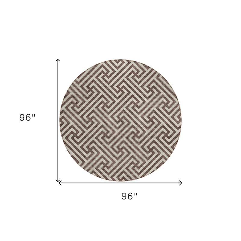 HomeRoots Geometric Transitional Rectangle Outdoor Rug