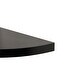 preview thumbnail 4 of 2, Black Veneer Corner Radial Shelves (Set of 2)