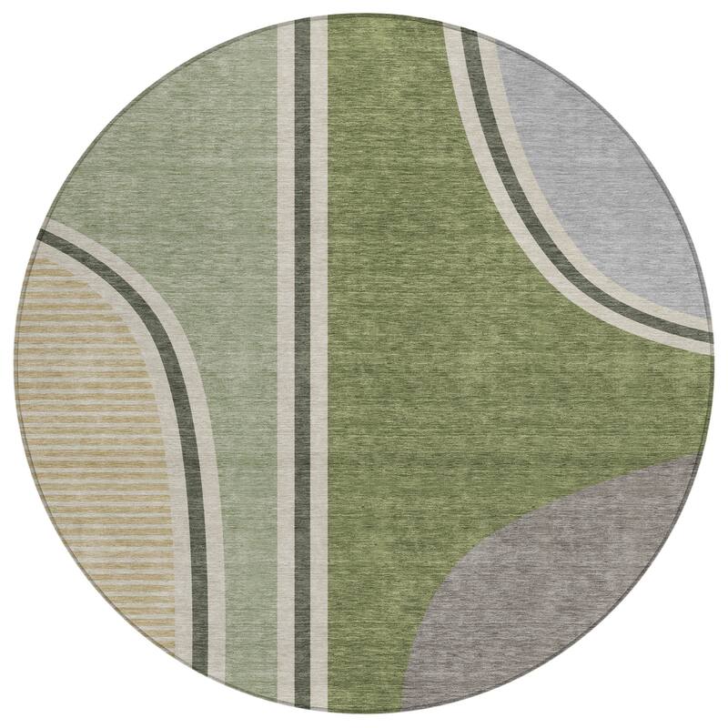 Machine Washable Indoor/ Outdoor Contemporary Keely Chantille Rug