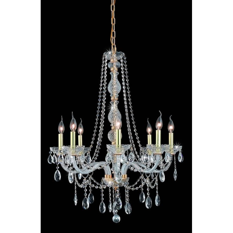 Fleur Illumination Collection Chandelier D:28in H:34in Lt:8 Gold Finish