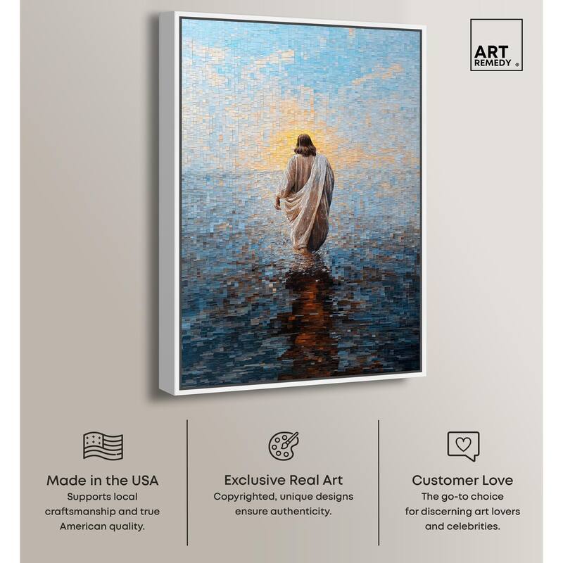 Water Walker Mosaic I Canvas by Art Remedy