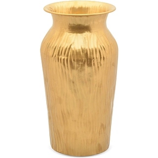 Flower Vase with Metal Base - Overstock - 32912037