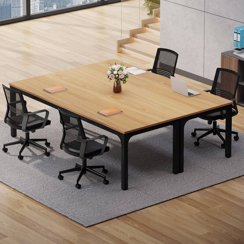 78.74" Large Rectangle Conference Table, Office Meeting/Seminar/Business Table Desk for Office Boardroom & Meeting Room
