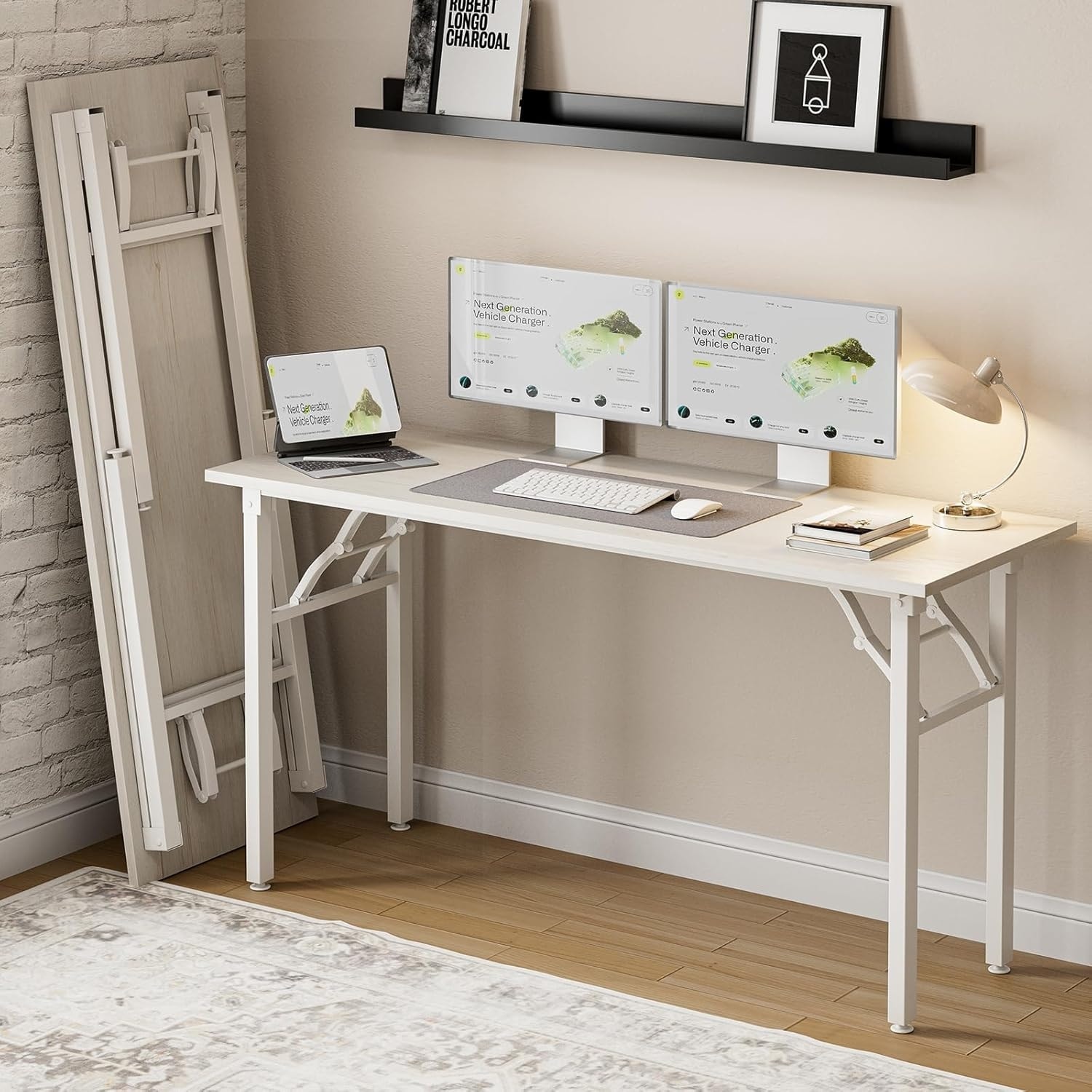 Compact Folding Computer Desk - Portable, Lightweight, and Space-Saving for Home, Study, and Craft Use