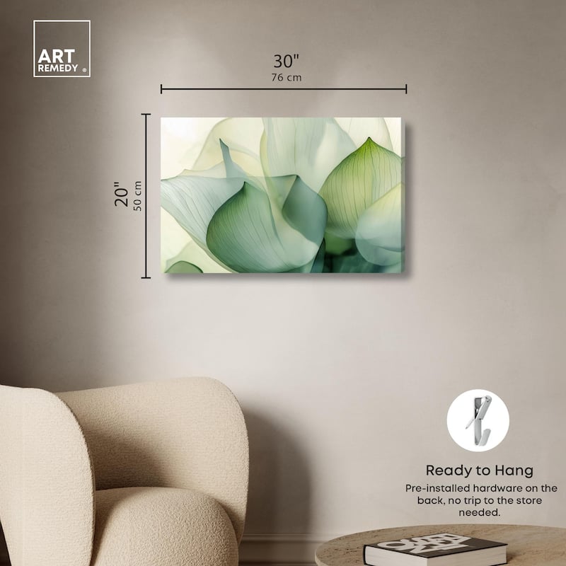 Translucent Floral Layers Canvas by Art Remedy, Gallery Wrapped