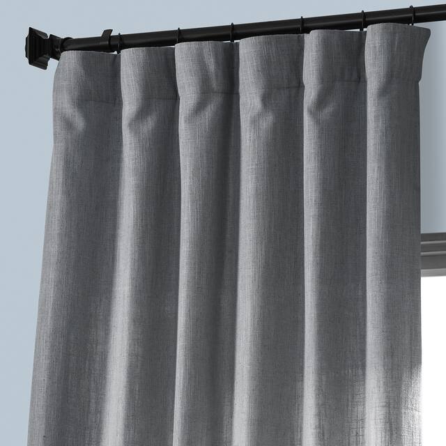 Heavy Faux Linen Single Curtain (1 Panel)